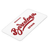 Benutzerdefinierter Text und Farbe Barcelona Magnet (Linke Seite)