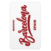 Benutzerdefinierter Text und Farbe Barcelona Magnet (Vertikal)