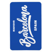 Benutzerdefinierter Text und Farbe Barcelona Magnet (Vertikal)