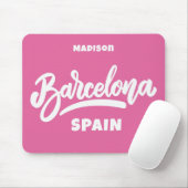 Benutzerdefinierter Text und Farbe Barcelona Mousepad (Mit Mouse)