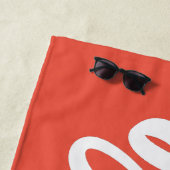 Benutzerdefinierter Text und Farbe Barcelona Strandtuch (Beispiel)