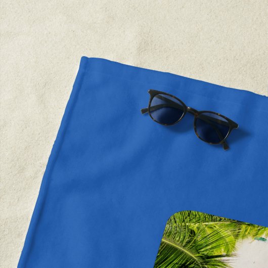 Benutzerdefinierter Text und Farbe BEACH Strandtuch (Beispiel)