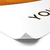 Benutzerdefinierter Text und Farbe Donut-Poster Poster (Ecke)