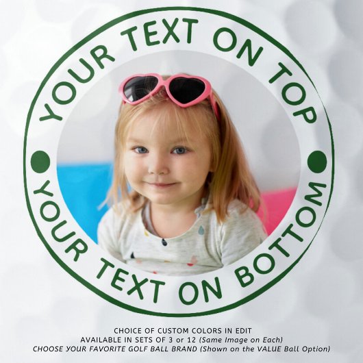 Benutzerdefinierter Text und Farbe für personalisi Golfball