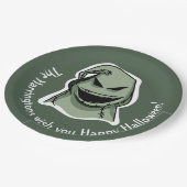 Benutzerdefinierter Text und Farbe Halloween Kreat Pappteller (Schrägansicht)