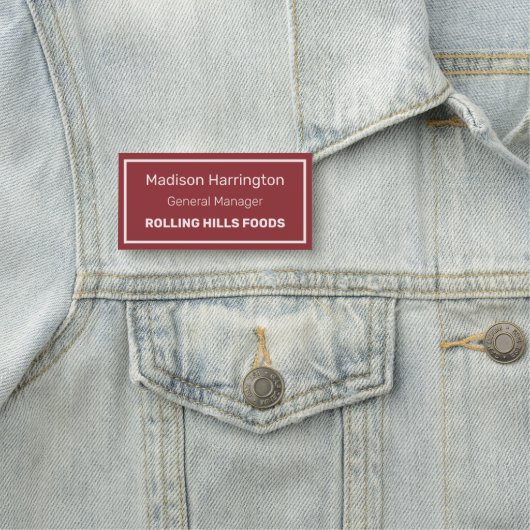 Benutzerdefinierter Text und Farbe Namensschild (Beispiel)