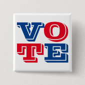 Benutzerdefinierter Text und Farben Blau-Rot Button (Vorderseite)