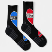 Benutzerdefinierter Text und Farben Spaß Personali Socken (Rechts)