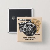 Benutzerdefinierter Text- und Farbfilm Button (Vorne & Hinten)