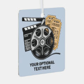 Benutzerdefinierter Text- und Farbfilm Ornament Aus Metall (Vorderseite Rechts)