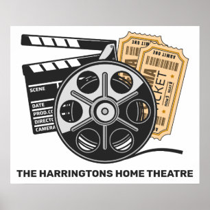 Benutzerdefinierter Text- und Farbfilm Poster