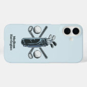 Benutzerdefinierter Text- und FarbGolf Case-Mate iPhone Hülle (Rückseite (Horizontal))