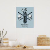 Benutzerdefinierter Text- und FarbGolf Poster (Küche)