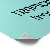 Benutzerdefinierter Text- und Farbrosa Flamingo Poster (Ecke)