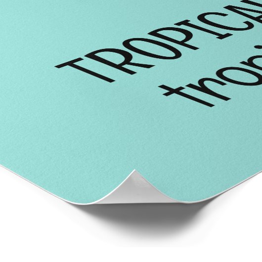 Benutzerdefinierter Text- und Farbrosa Flamingo Poster (Ecke)