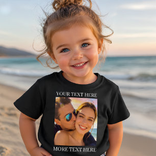 Benutzerdefinierter Text und Foto Baby T-shirt