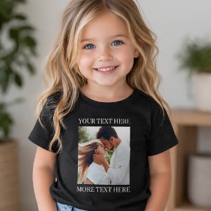 Benutzerdefinierter Text und Foto Baby T-shirt