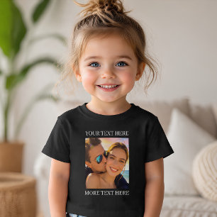 Benutzerdefinierter Text und Foto Kleinkind T-shirt
