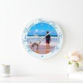 Benutzerdefinierter Text und Foto - Mein bester Be Große Wanduhr (Zuhause)