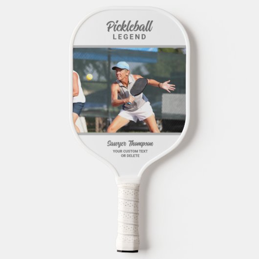 Benutzerdefinierter Text und Foto Personalisiert Pickleball Schläger (Rückseite)