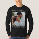 Benutzerdefinierter Text und Foto T-Shirt (Vorderseite)