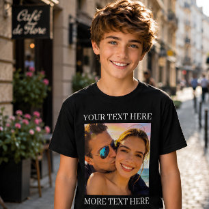 Benutzerdefinierter Text und Foto Tri-Blend Shirt
