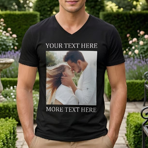 Benutzerdefinierter Text und Foto Tri-Blend Shirt