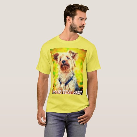 Benutzerdefinierter Text und Foto von Begriffen T-Shirt (Vorne ganz)