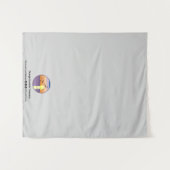 Benutzerdefinierter Text und Hashtag ・ Sonnenunter Wandteppich (Vorderseite (Horizontal))