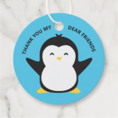 Benutzerdefinierter Text und niedlicher Pinguin fü Geschenkanhänger (Vorderseite)