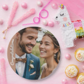 benutzerdefinierter Text und personalisiertes Foto Pappteller (Party)