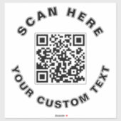 Benutzerdefinierter Text und QR-Code Aufkleber (Blatt)