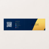 Benutzerdefinierter Text und QR-Code | Kontakt | G Visitenkarten (Außenseite Aufgefaltet)