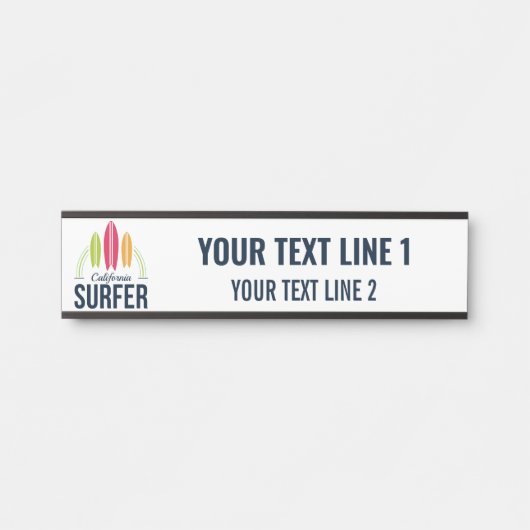 Benutzerdefinierter Text- und Standortabfrage Türschild (Vorderseite )