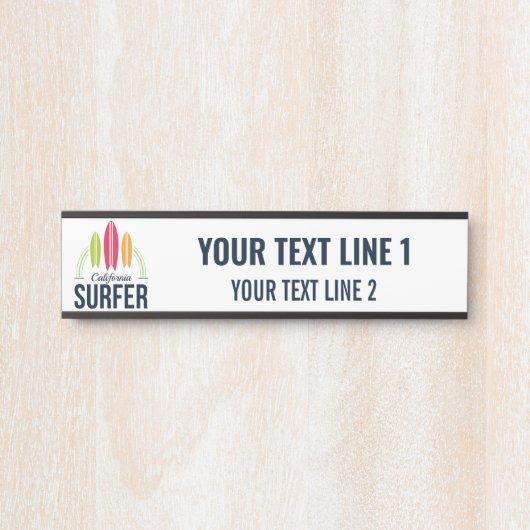 Benutzerdefinierter Text- und Standortabfrage Türschild (Vorderseite )