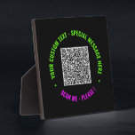 Benutzerdefinierter Text und Vorlage für den QR-Co Fotoplatte<br><div class="desc">Benutzerdefinierte Farben und Schriftart - Entwerfen Sie Ihre eigene Personalisierte Plaque mit Ihrem QR Code Scan Info Benutzerdefinierter Text abd Farben Personalisiert Werbe-Business oder Persönliche Moderne Plaques / Geschenk - Add your QR Code - Image - Foto oder Logo / und Text - Name oder andere Info / Nachricht -...</div>