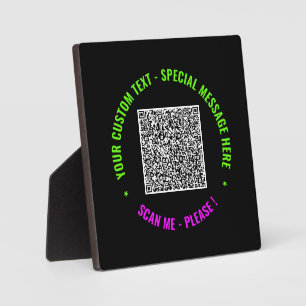 Benutzerdefinierter Text und Vorlage für den QR-Co Fotoplatte