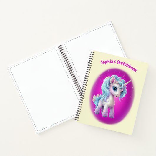 Benutzerdefinierter Text Unicorn-Notebook Notizblock (Innenseite)
