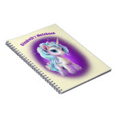 Benutzerdefinierter Text Unicorn-Notebook Notizblock (Rechte Seite)