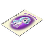 Benutzerdefinierter Text Unicorn-Notebook Notizblock (Linke Seite)