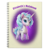 Benutzerdefinierter Text Unicorn-Notebook Notizblock (Vorderseite)