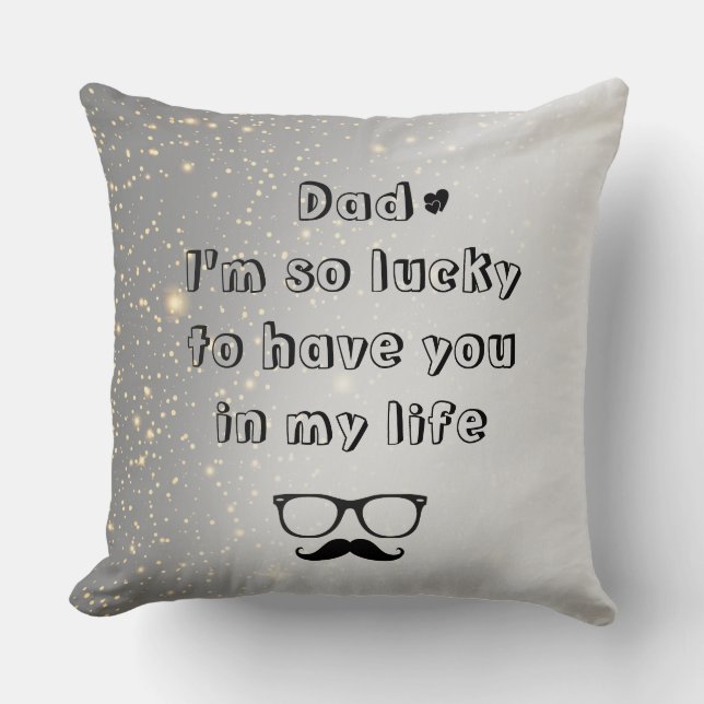 Benutzerdefinierter Text Vatertag Kopfkissen Kissen (Vorderseite)