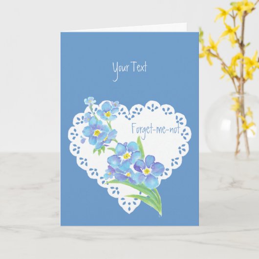 Benutzerdefinierter Text Vergessen Sie nicht Blume Karte (Gelbe Blume)