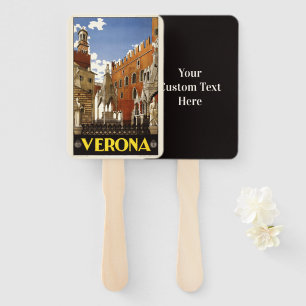 Benutzerdefinierter Text Verona Italien Vintage Re Fächer