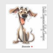 Benutzerdefinierter Text, 🐶 verrückte 🤪 Aufkleber (Blatt)