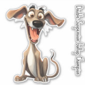 Benutzerdefinierter Text, 🐶 verrückte 🤪 Aufkleber (Vorderseite)