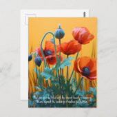 Benutzerdefinierter Text Verzaubern von roten Popp Postkarte (Vorne/Hinten)