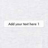 Benutzerdefinierter Text Vier verschiedene Optione Etiketten (Design 1)