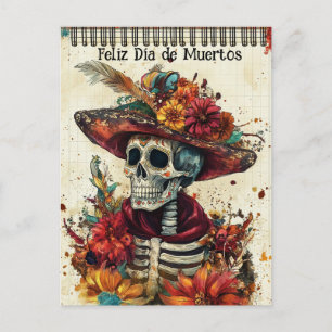 Benutzerdefinierter Text 💀 Vintage Eleganz Postkarte