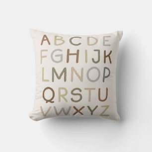 Benutzerdefinierter Text Vintage Gemaltes Alphabet Kissen